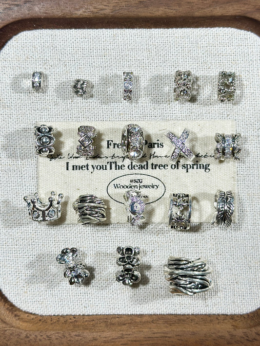 Antique silver running ring spacer