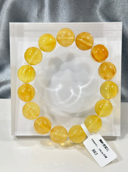 Maple Leaf Yellow Fluorite Crystal