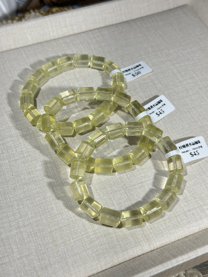 Clean Lemon Citrine Barrel Beads