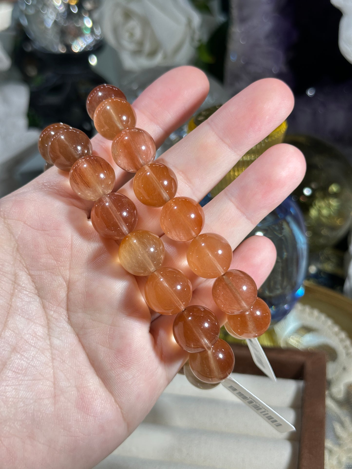 Red rabbit fur crystal