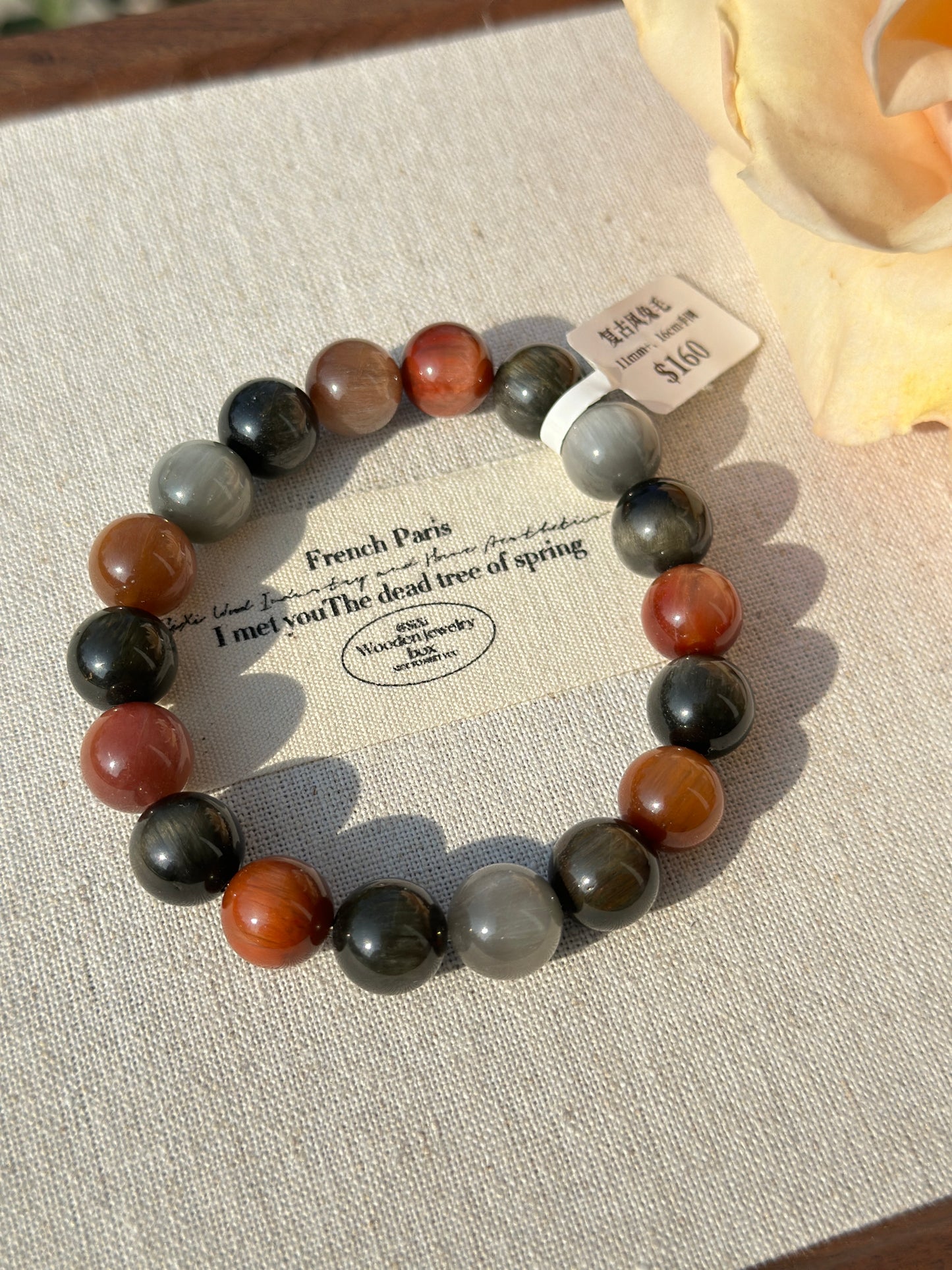 Vintage rabbit fur crystal