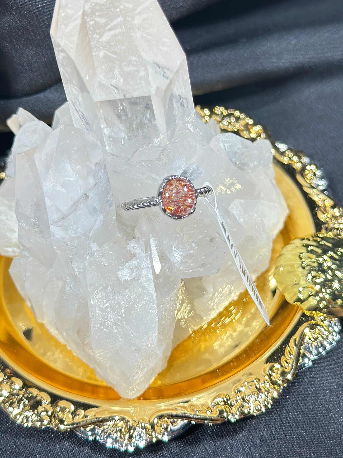 Golden Strawberry S925 Silver Ring