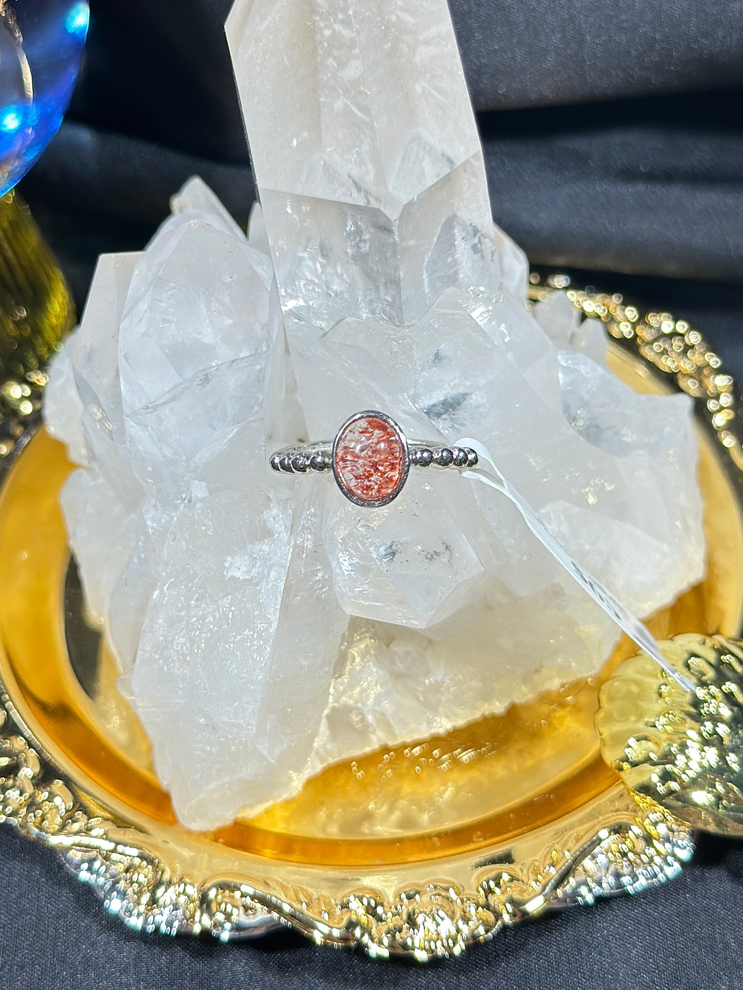 Golden Strawberry S925 Silver Ring