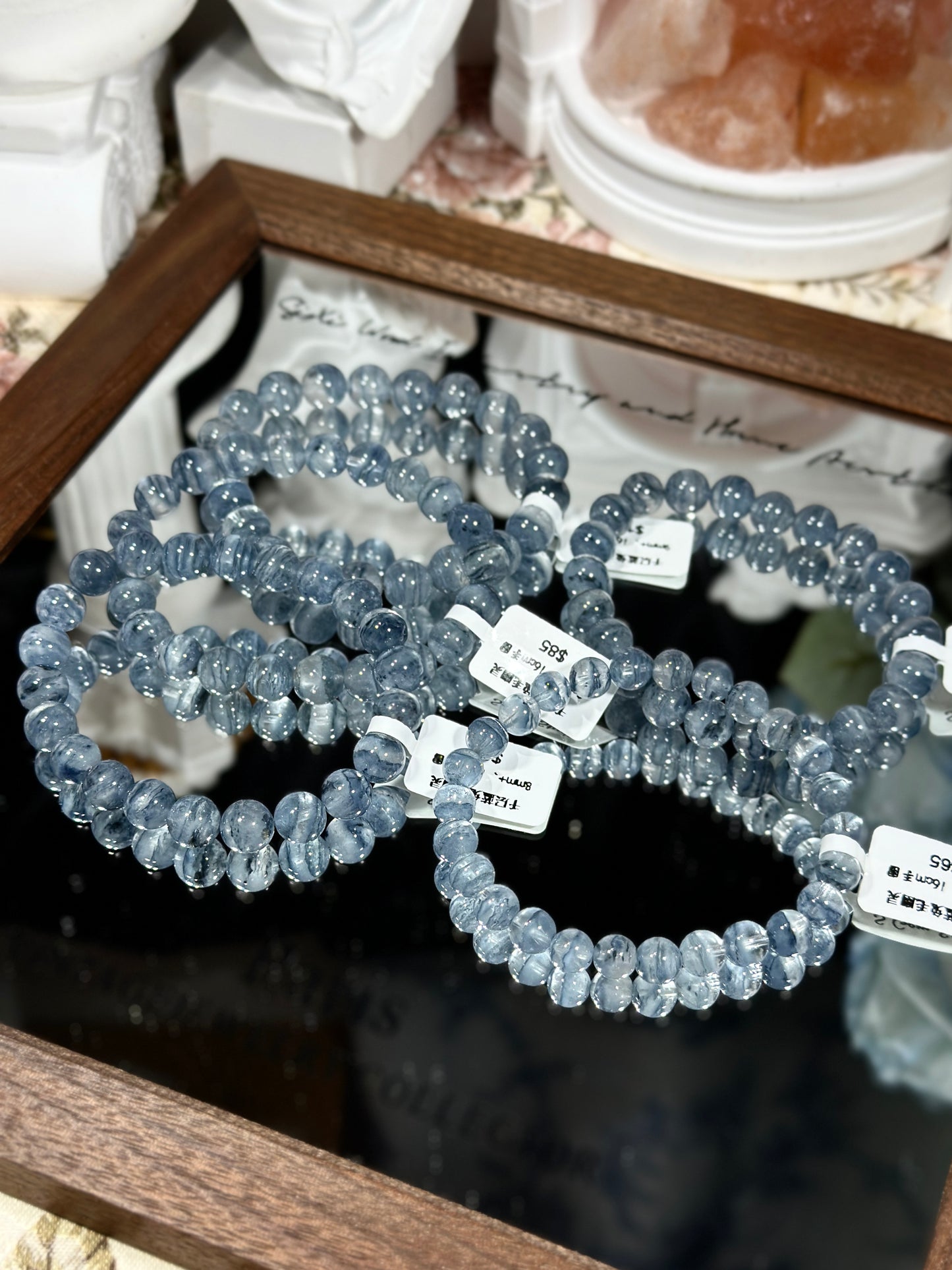 Light blue Melaleuca blue rabbit fur ghost