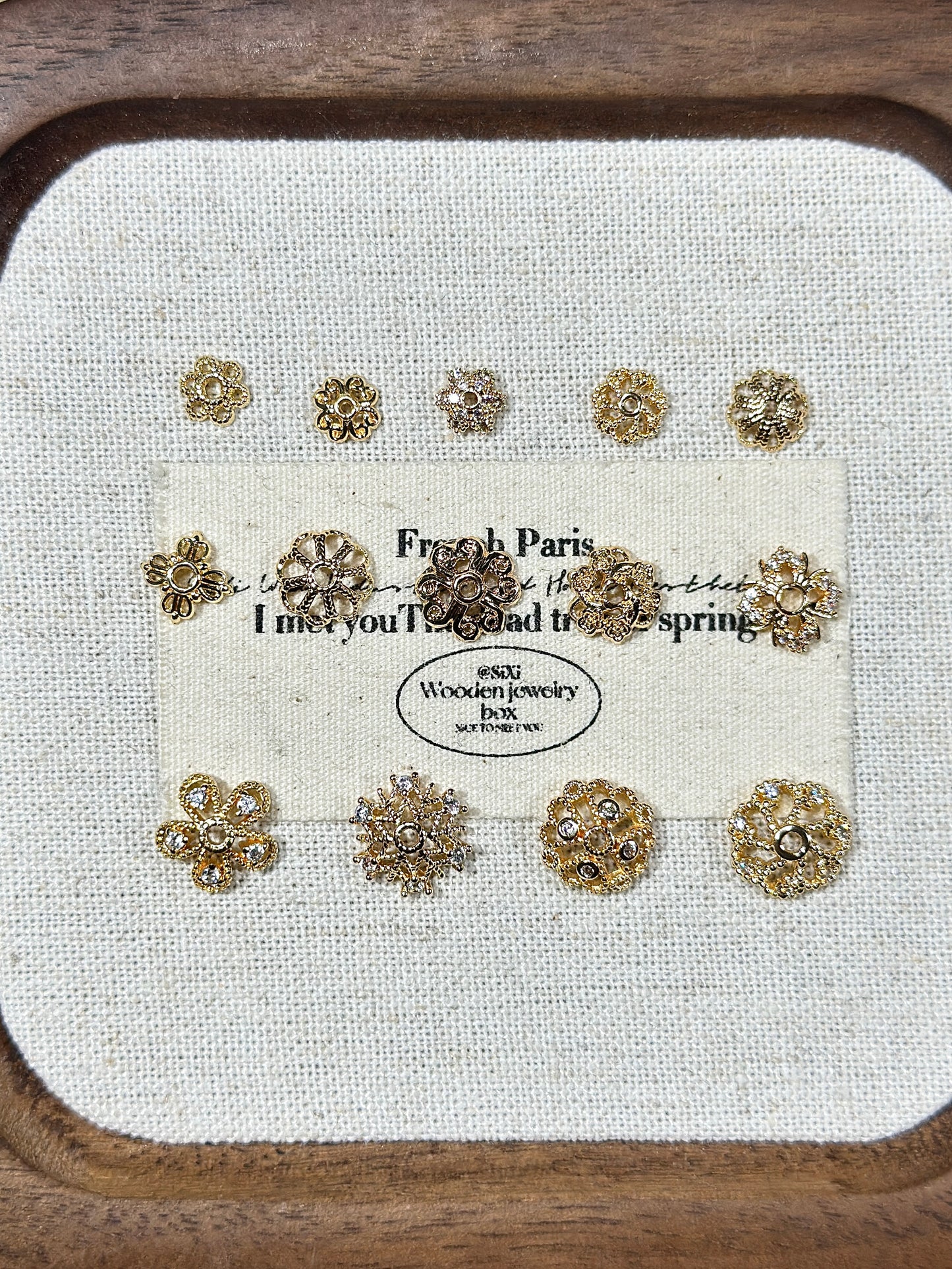 Light gold torus spacer accessories