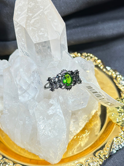 Diopside S925 silver ring