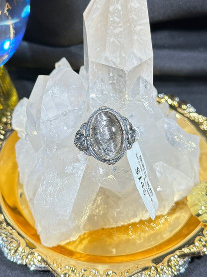 黑银钛S925银戒指