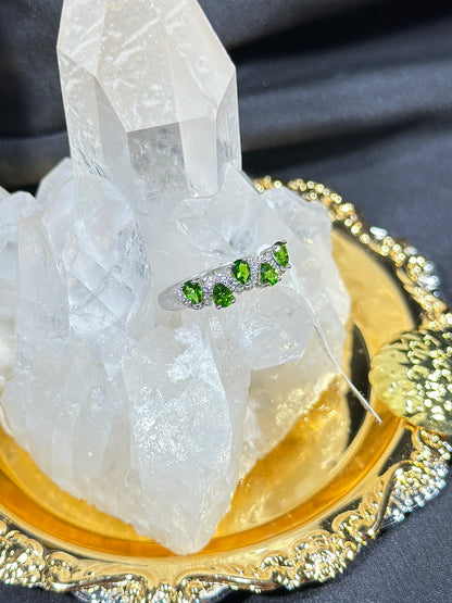 Diopside S925 silver ring