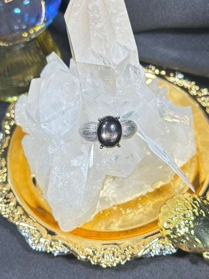 Gold Luck Stone S925 Silver Ring-2