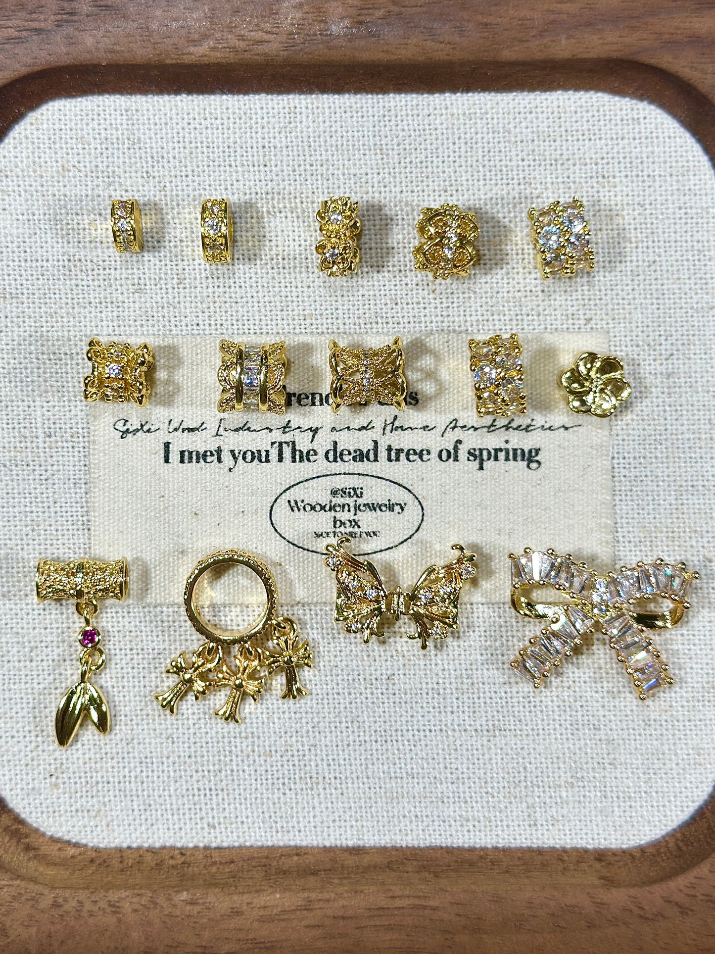 Bright gold ring spacer