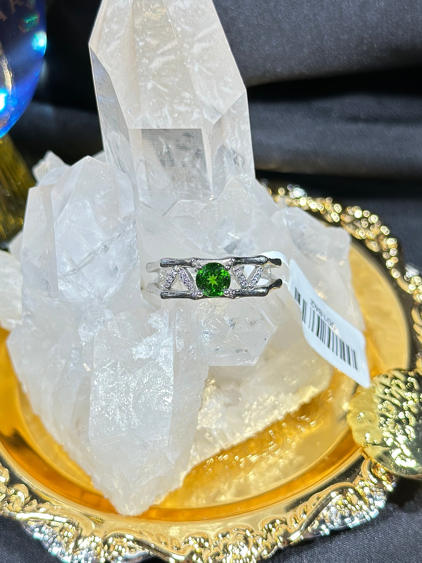 Diopside S925 silver ring
