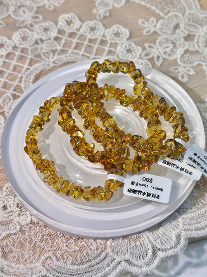 Golden red material citrine shaped