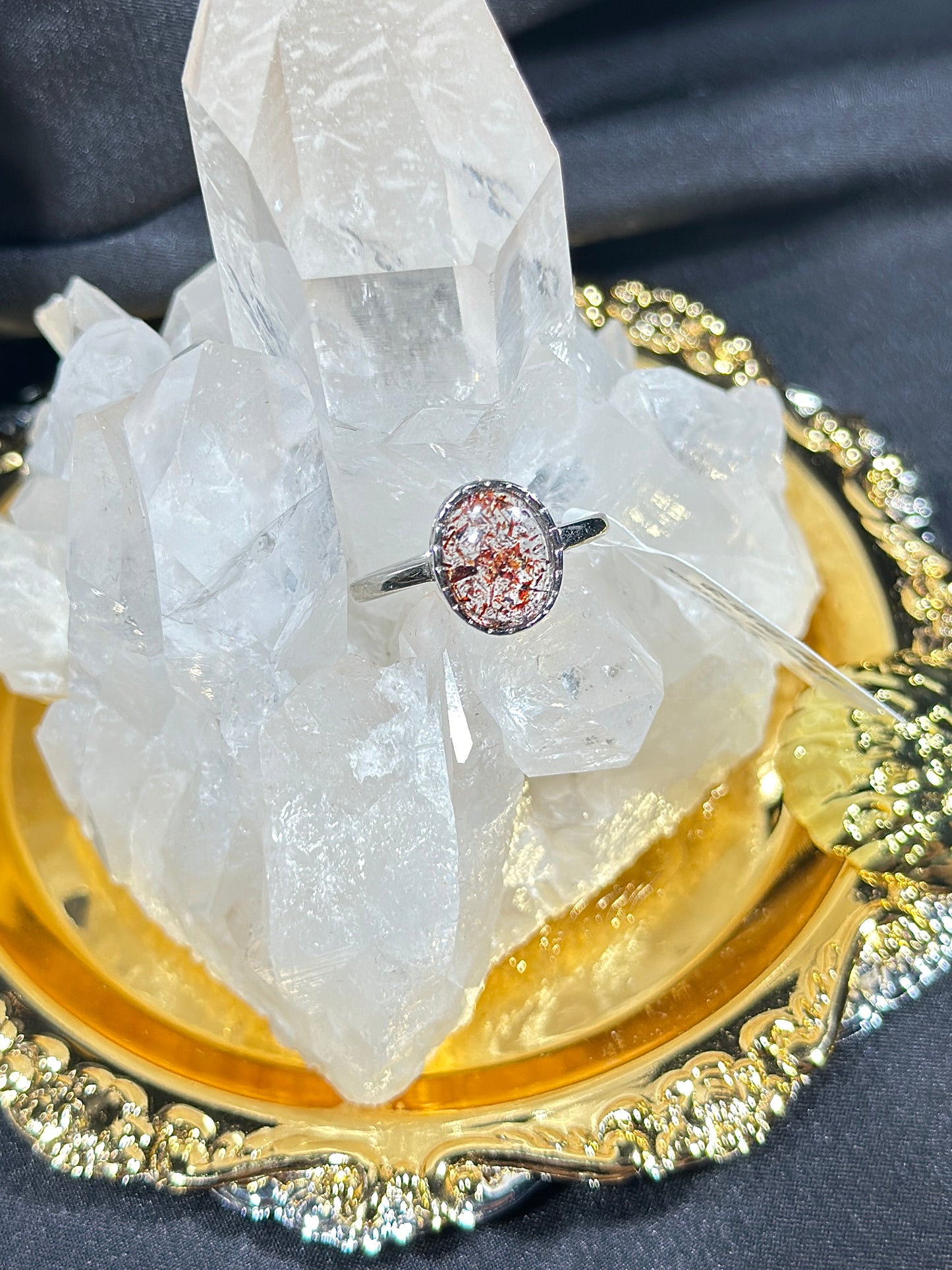 Golden Strawberry S925 Silver Ring