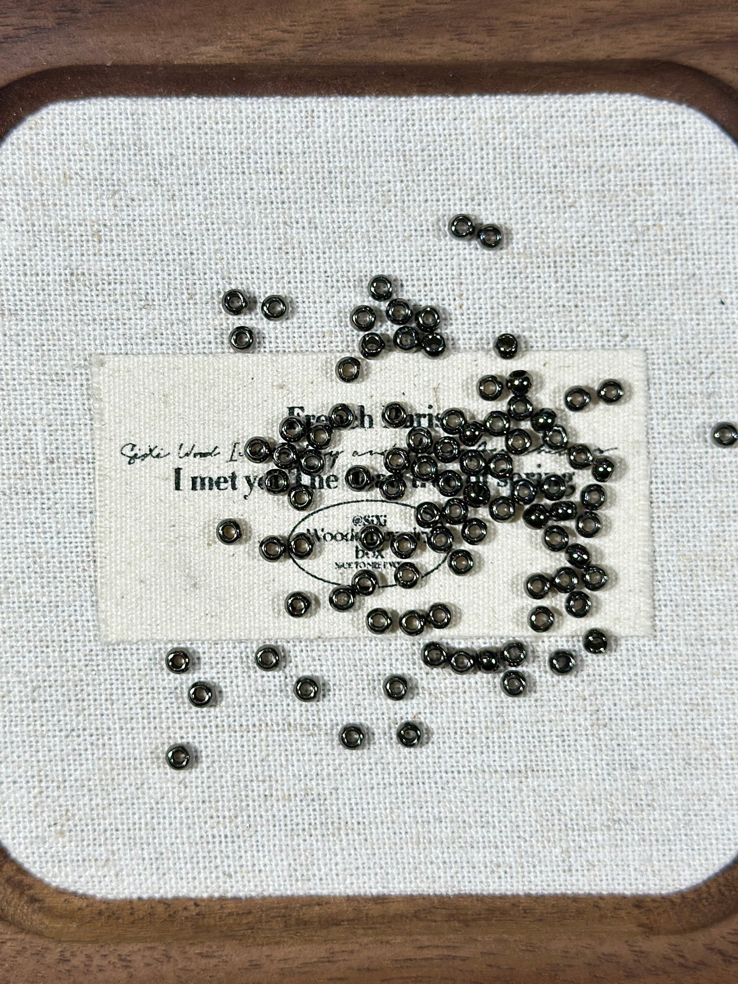 Gun black 2mm + round flat spacer beads