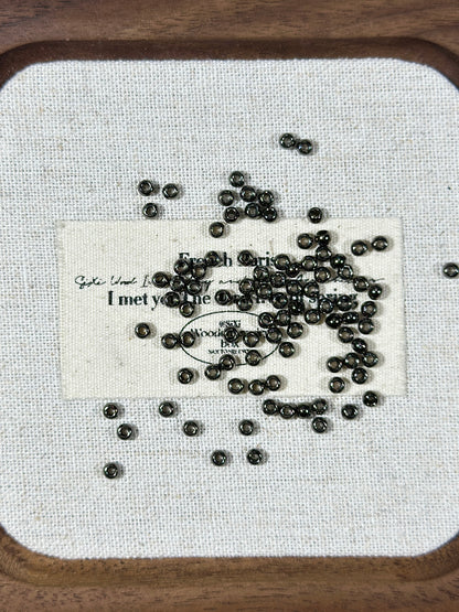 Gun black 2mm + round flat spacer beads