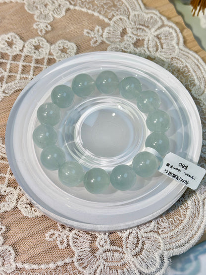 Brushed light blue fluorite