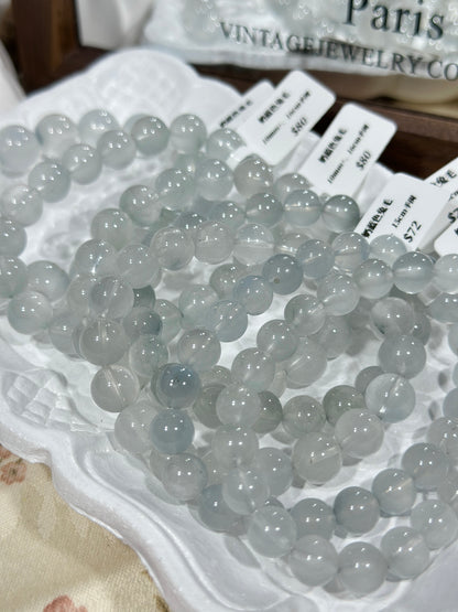 Cream blue rabbit fur