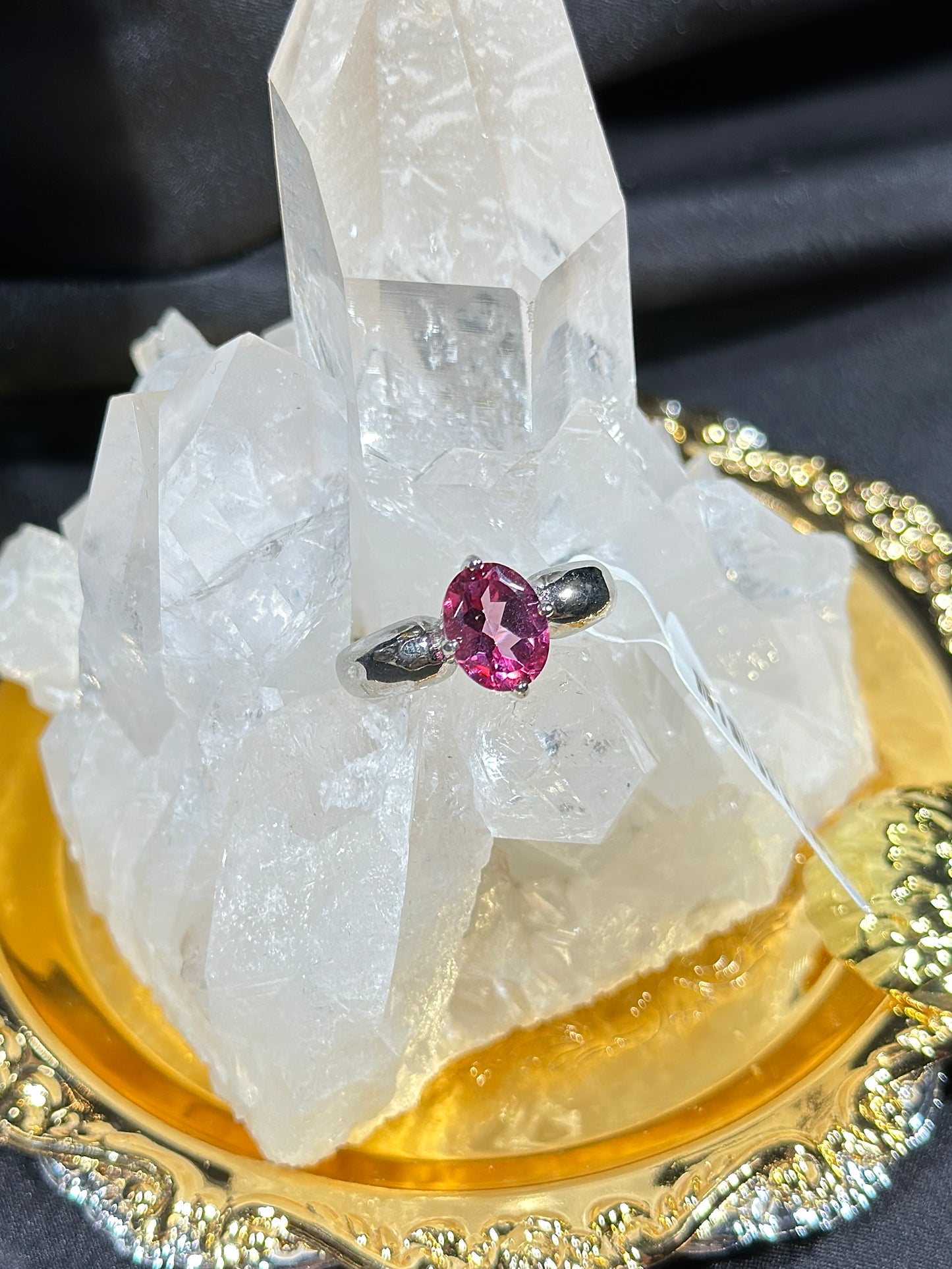 Pink Topaz S925 Silver Ring