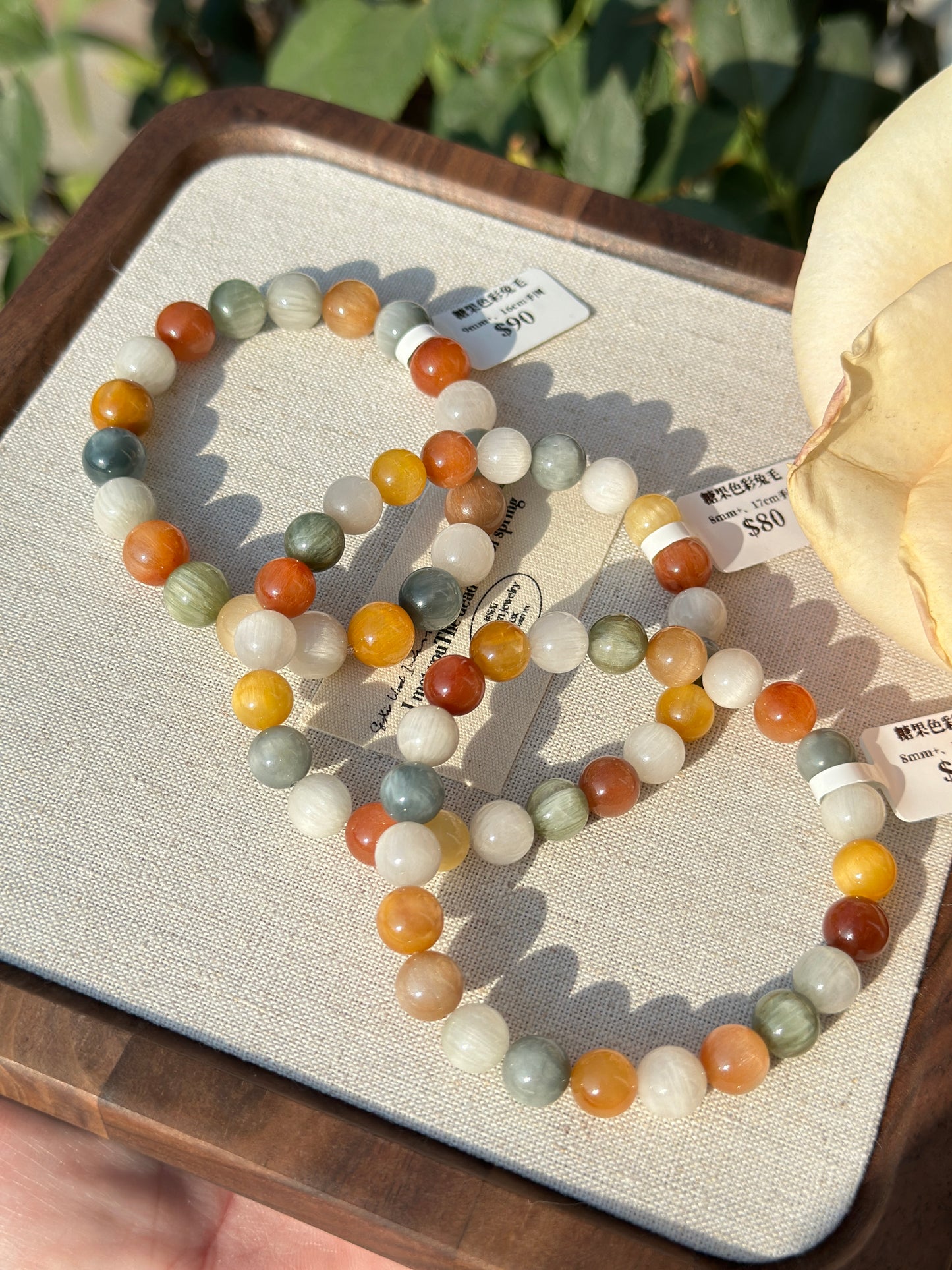 Candy-colored rabbit fur crystal