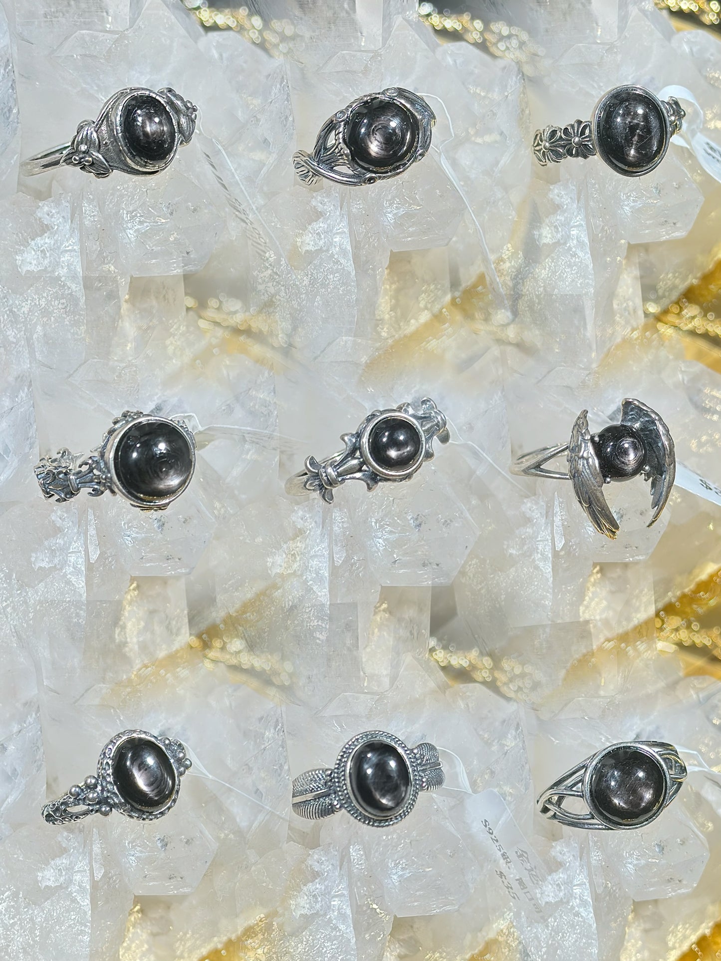 Gold Luck Stone S925 Silver Ring-1