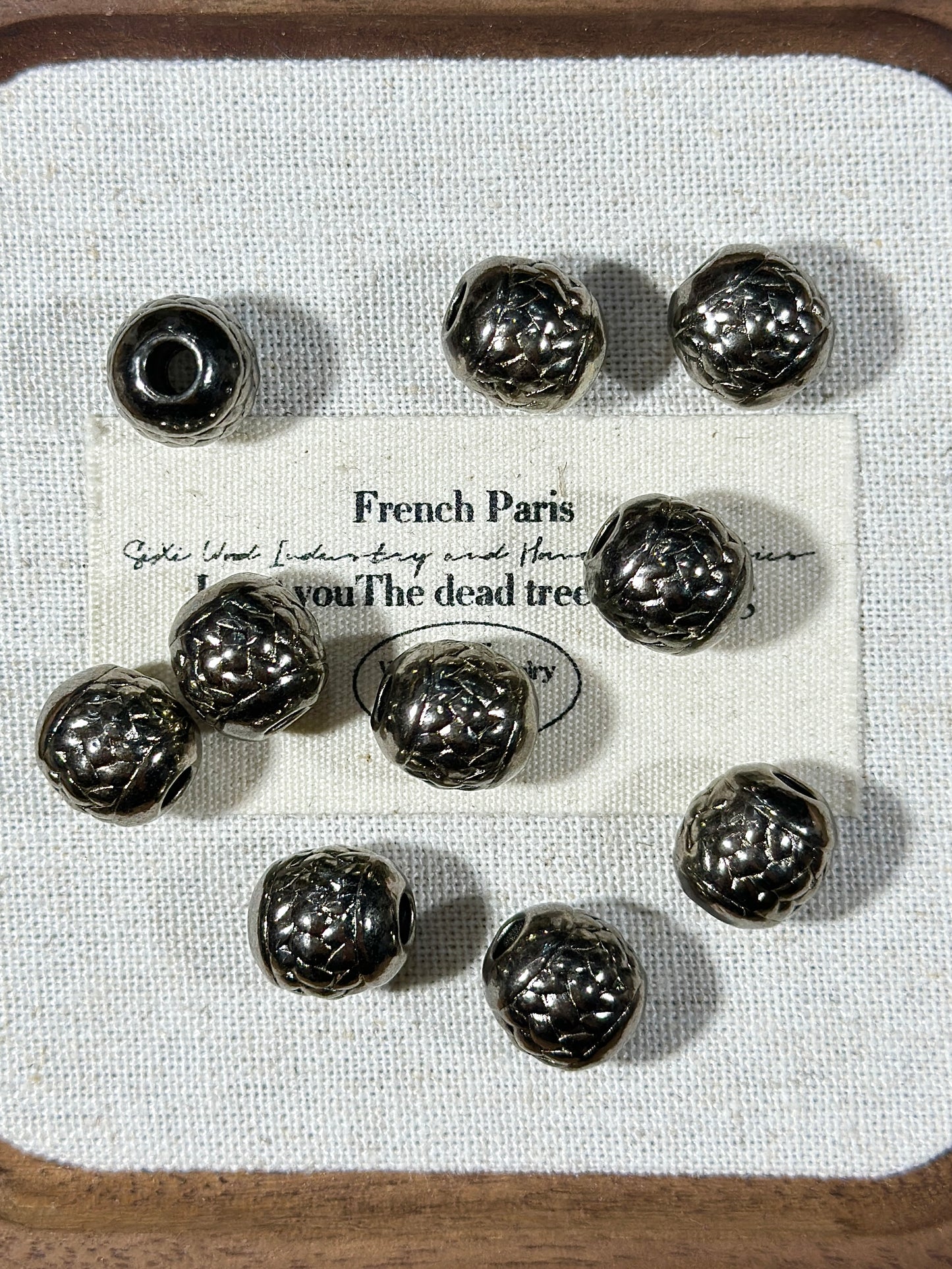 Gun black spacer bead ring