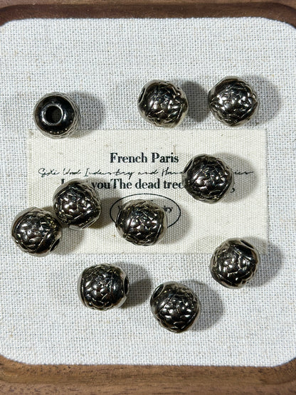 Gun black spacer bead ring