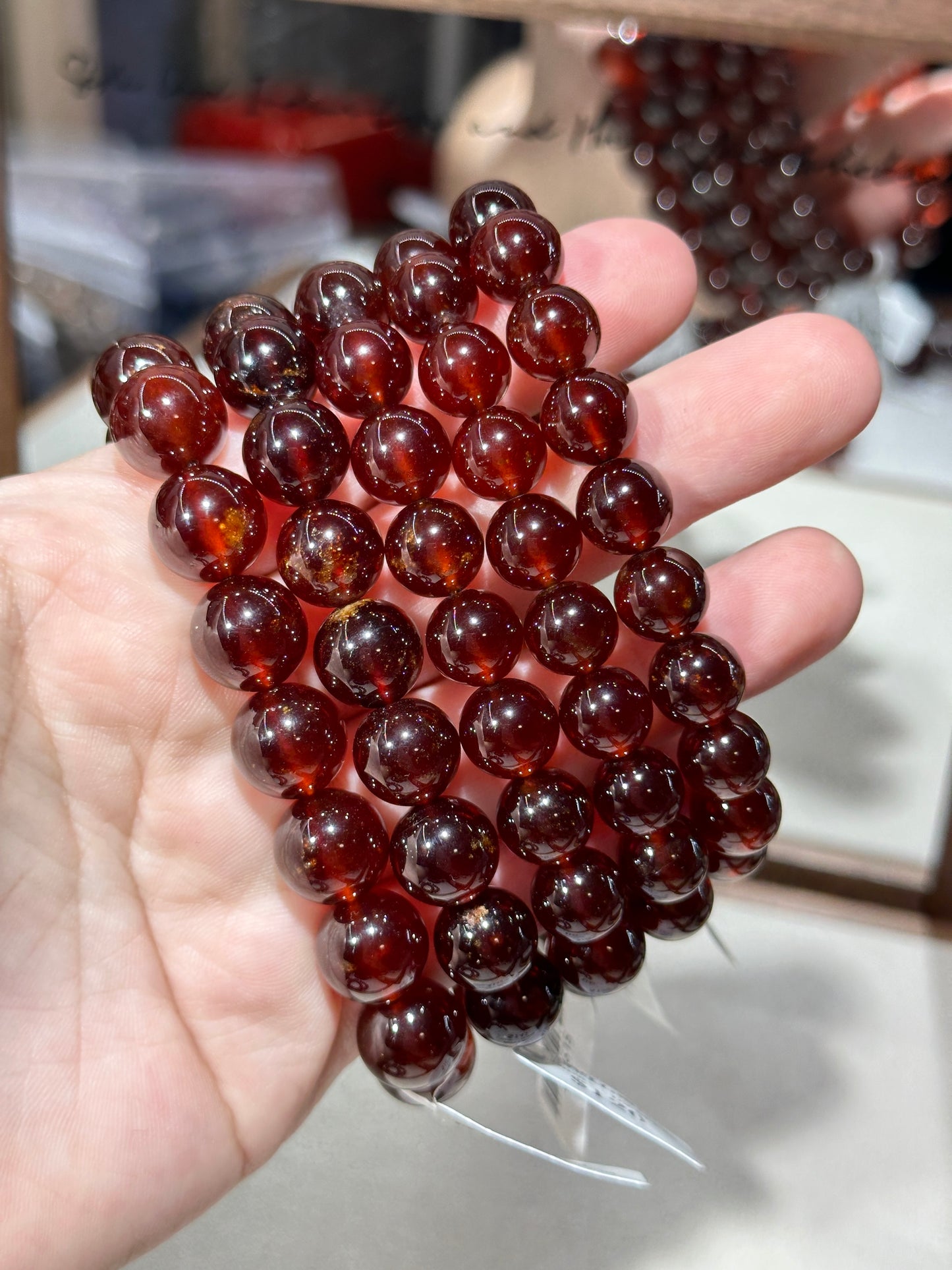 Orange-red garnet