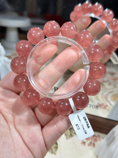 Gold Powder Strawberry Quartz