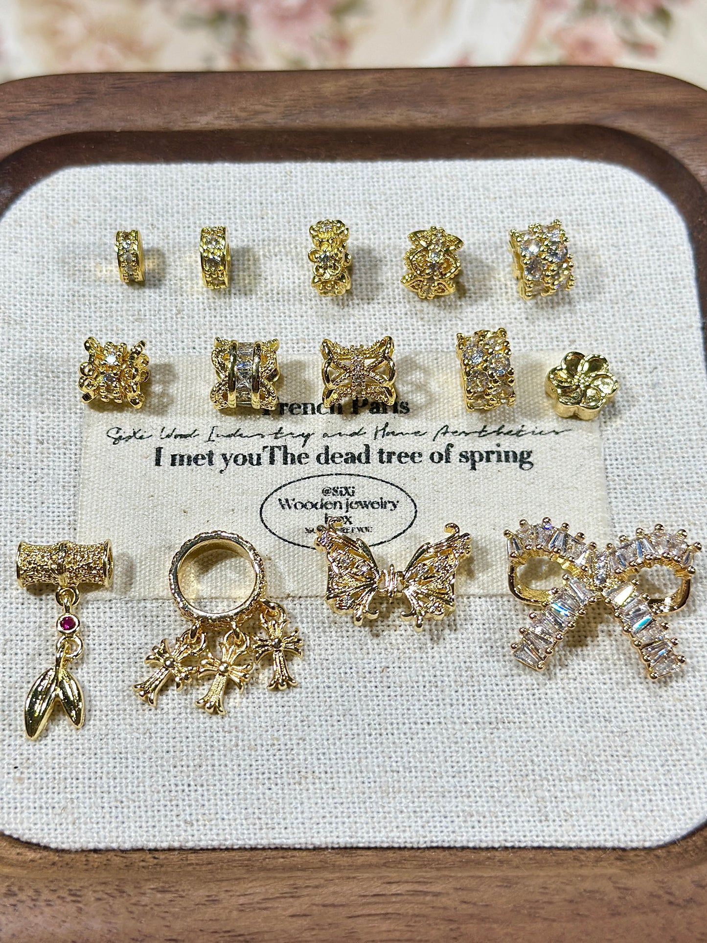 Bright gold ring spacer