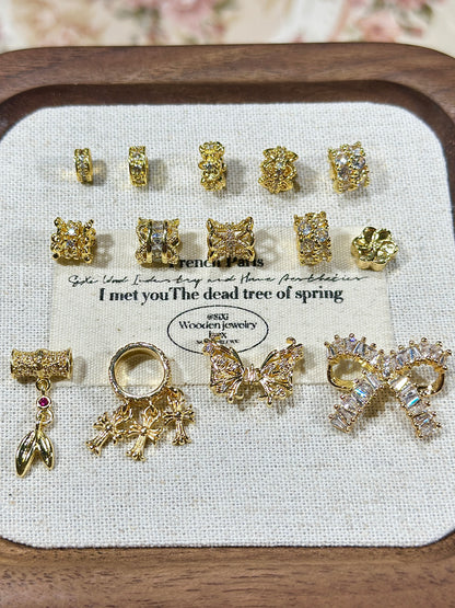 Bright gold ring spacer