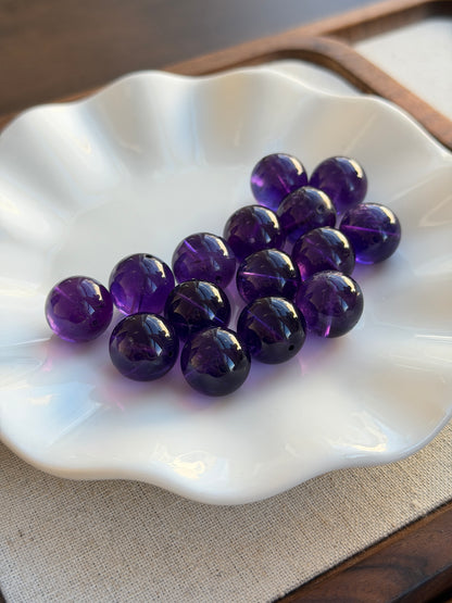 乌拉圭紫水晶单珠 14mm+