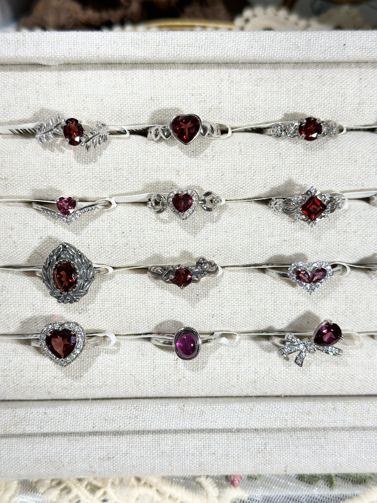 Garnet Ring S925 Silver