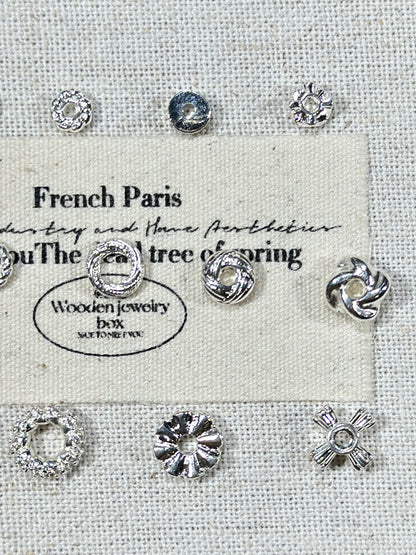 Bright silver spacer accessories