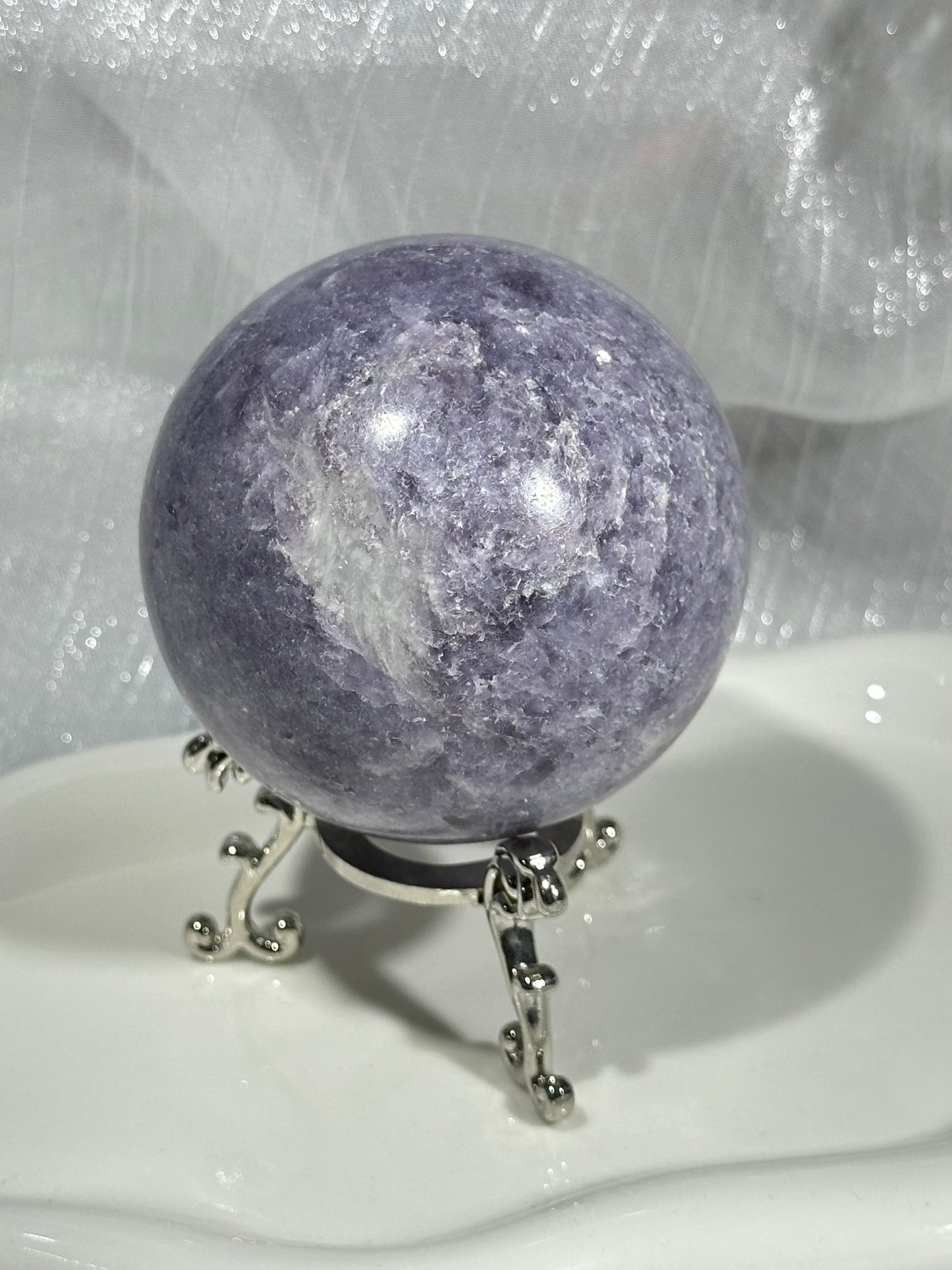 Plum Blossom Tourmaline Crystal Ball