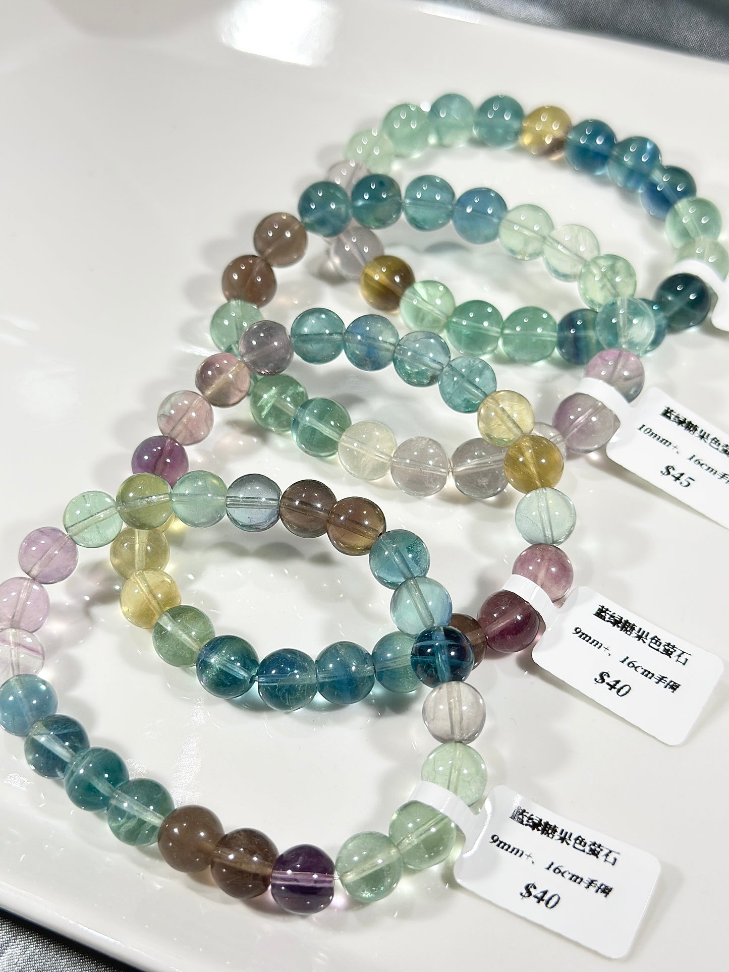 Blue-green candy-colored fluorite