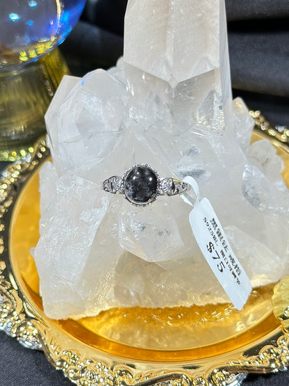 黑银钛S925银戒指