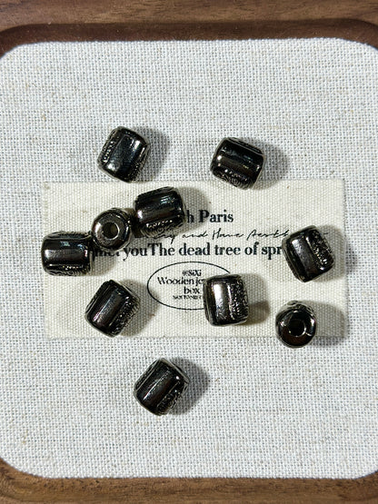 Gun black spacer bead ring