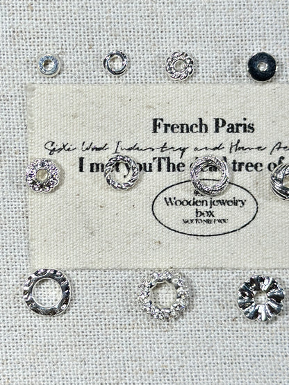 Bright silver spacer accessories