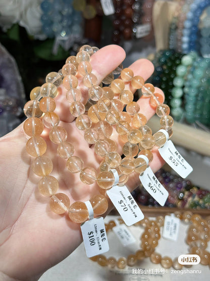 Ice orange rabbit hair crystal