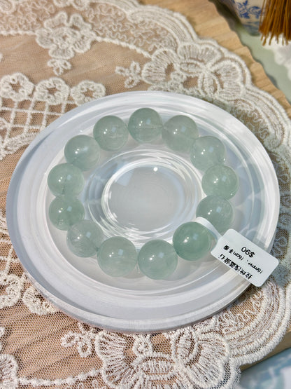 Brushed light blue fluorite