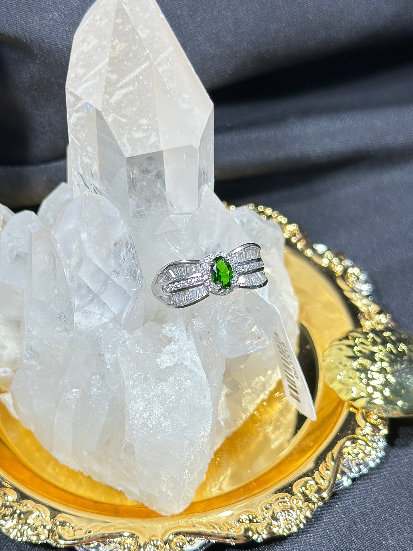 Diopside S925 silver ring