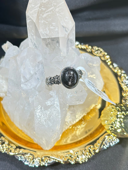 Gold Luck Stone S925 Silver Ring-1