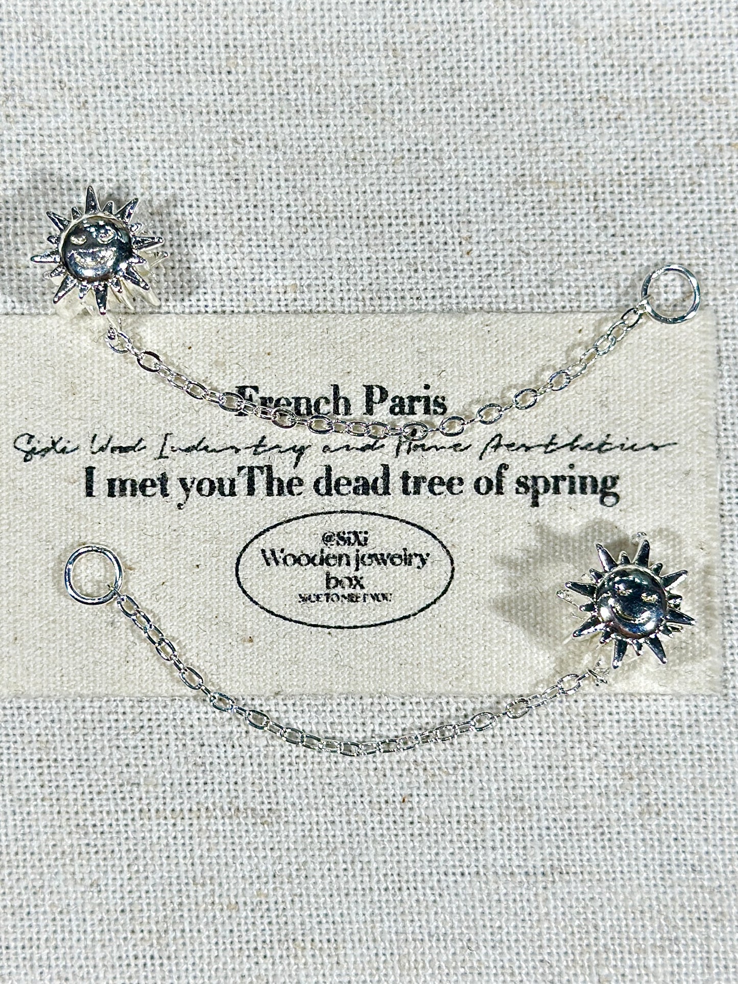 Bright Silver Sun Drip Safety Chain