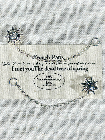 Bright Silver Sun Drip Safety Chain