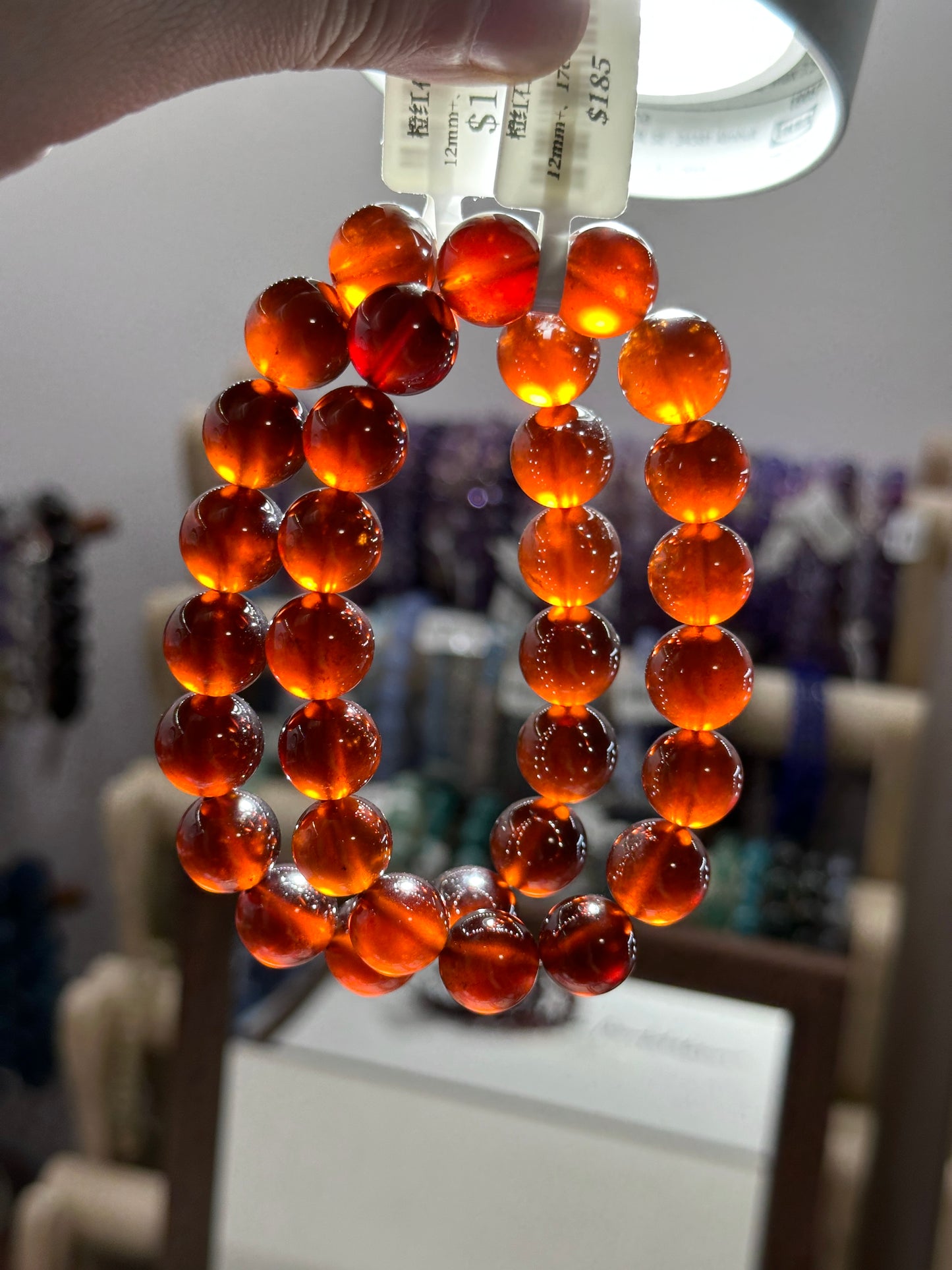 Orange-red garnet