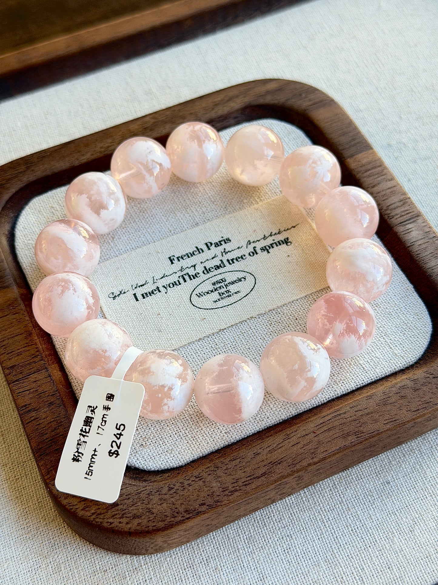 Pink Snowflake Ghost Crystal