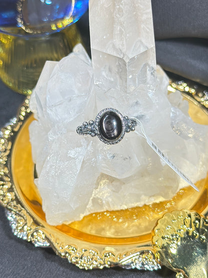 Gold Luck Stone S925 Silver Ring-1