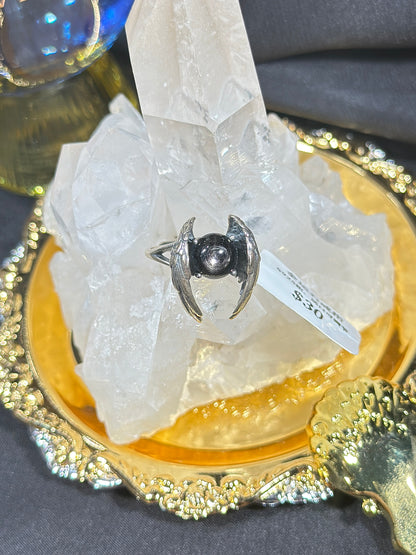 Gold Luck Stone S925 Silver Ring-1