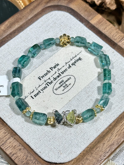 Free-Shaped Sugar Cube Full Blue Tourmaline