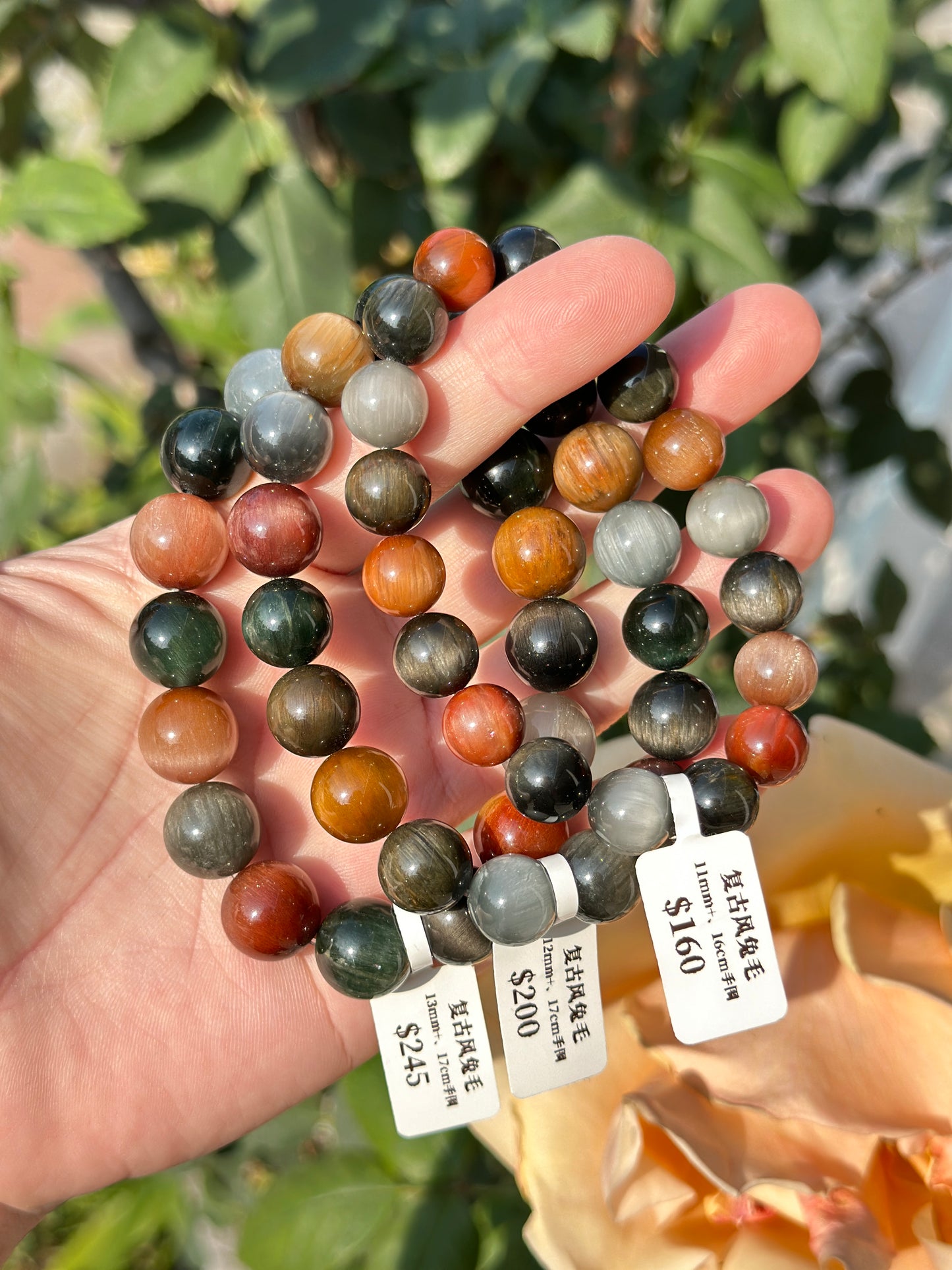 Vintage rabbit fur crystal